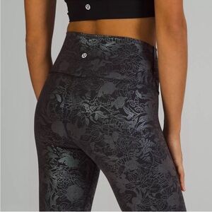 Lululemon wunder train high rise leggings Black Foil size 2